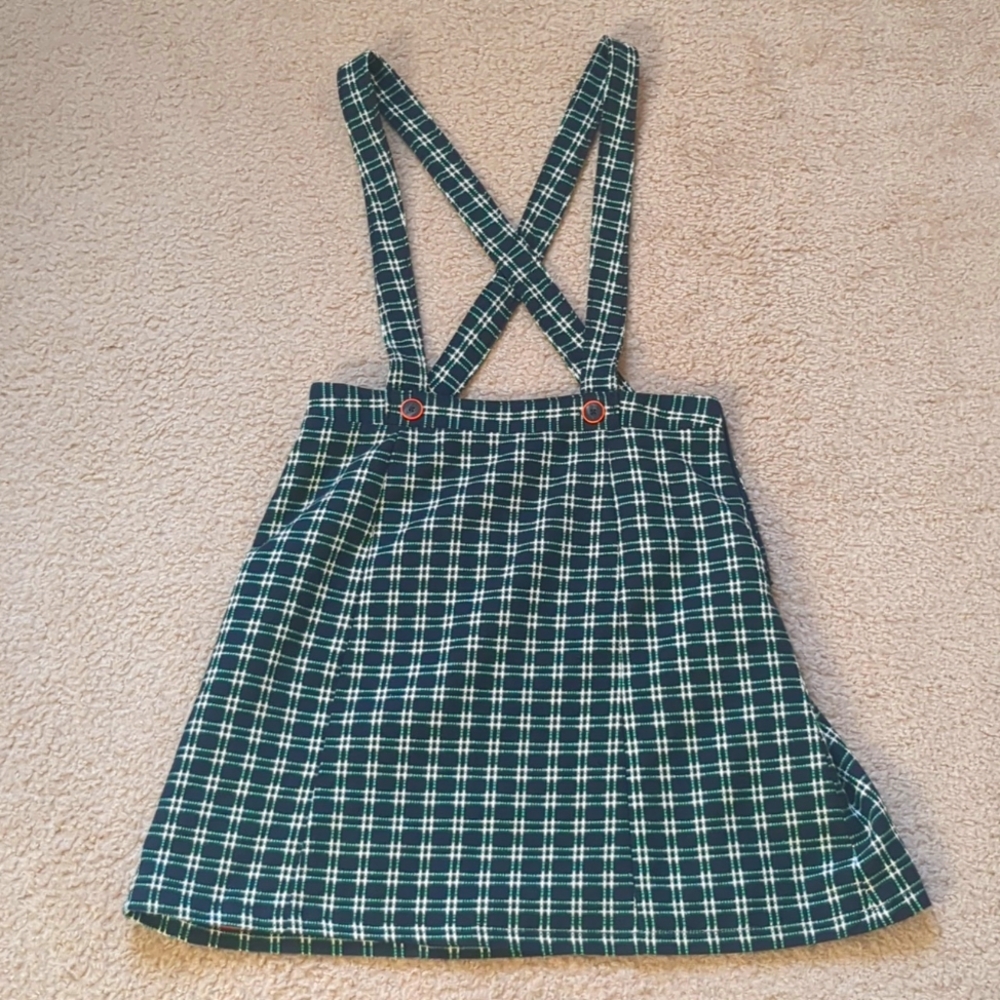 Maeve by Anthropologie Plaid Pinafore Skirt